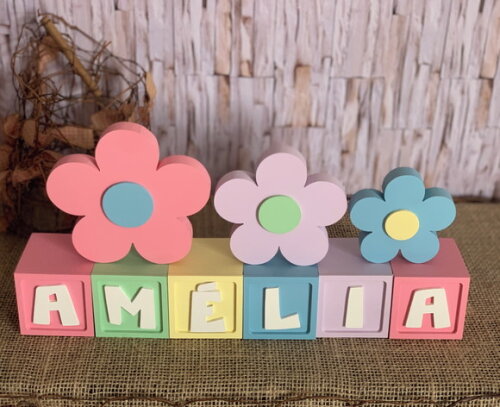 Candy Colors - Cubos 6x6cm Ts+ Trio de Flor