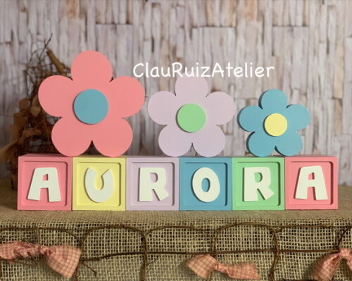 Candy Colors - Cubos 6x6cm Ts+ Trio de Flor