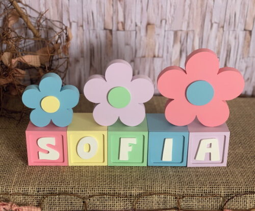 Candy Colors - Cubos 6x6cm Ts+ Trio de Flor