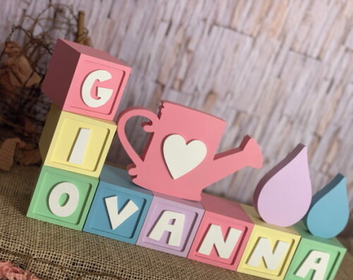 Candy Colors Cubos 6x6cm + Regador + Gotinhas Chuva de Amor