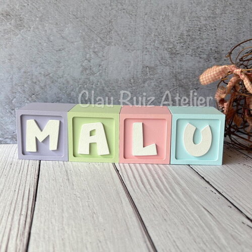 Candy Colors Pastéis - Cubos 6x6 Decoração Bebê - Cubos Ts