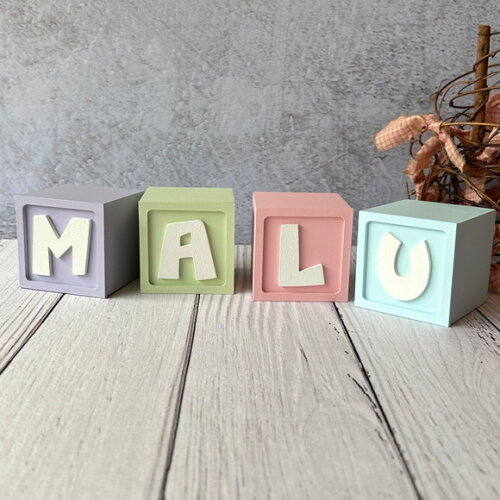 Candy Colors Pastéis - Cubos 6x6 Decoração Bebê - Cubos Ts