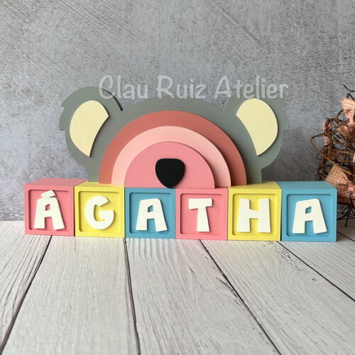 Candy Colors-cubos 6x6cm+arco Íris Unicórnio Decoração Bebê