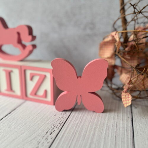 Cavalinho de Balanço +borboleta+ Cubos 6x6cm Decoração Bebê