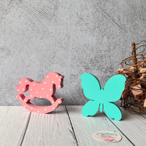 Cavalinhos de Balanço + Borboleta - Decoração Bebê