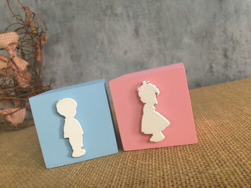Chá de Revelação cubos 6x6cm CASAL