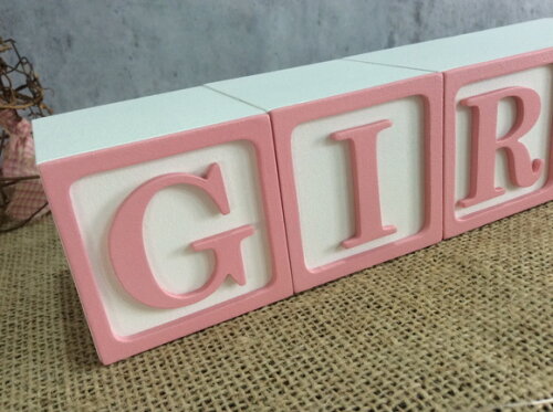Chá de Revelação cubos 6x6cm GIRL