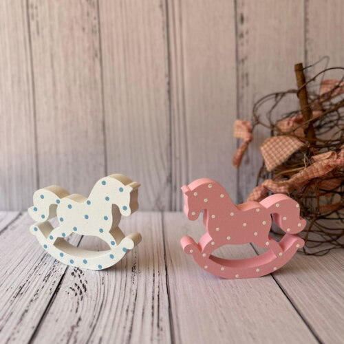 Chá Revelação - Decoração Bebê Dupla de Cavalinhos 8cm