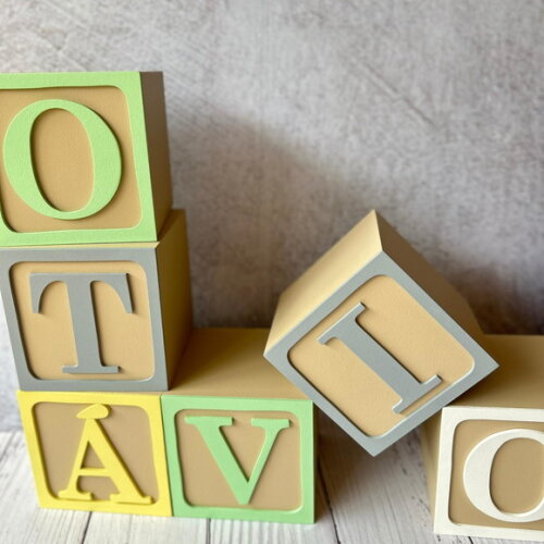Cubos 10x10cm Bordas Decoração Infantil Quarto de Bebê
