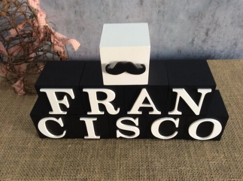 Cubos Decorativos Personalizados com  Nome do Bebê em MDF - Tema
