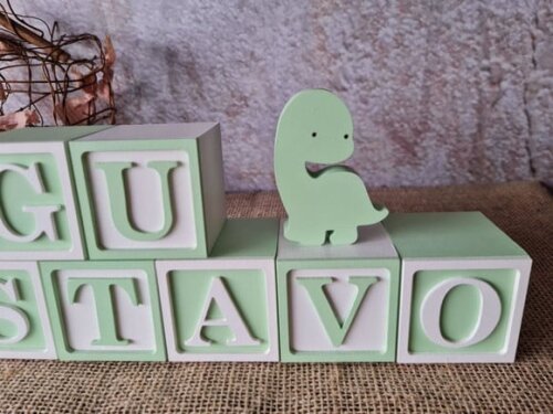 Cubos 6x6cm + Dinossauro