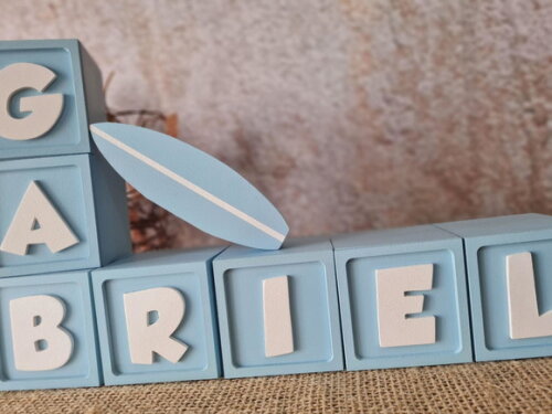 Cubos 6x6cm + Prancha de Surf