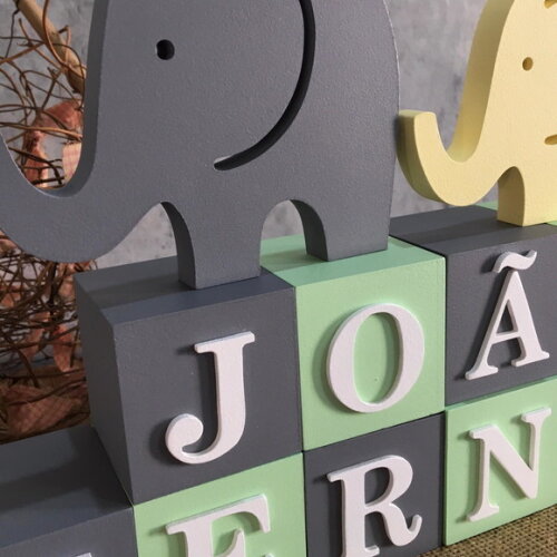 Cubos Decorativos Personalizados de MDF para Quarto de Bebê - Te