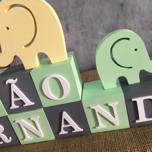 Cubos Decorativos Personalizados de MDF para Quarto de Bebê - Te