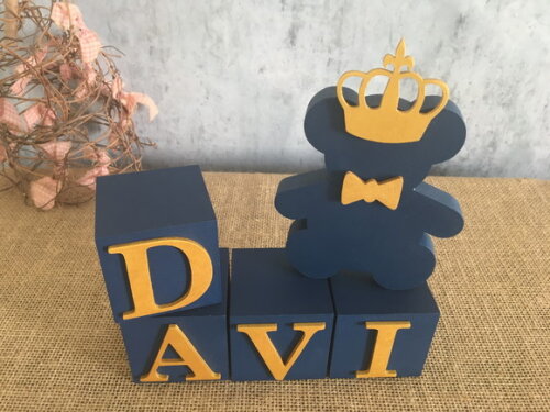 Cubos 6x6cm + Urso Príncipe