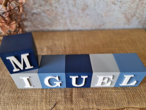 Cubos 6x6cm Colorido Decoração Bebê