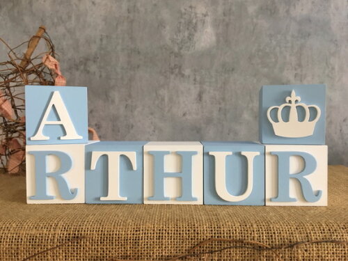 Cubos 6x6cm Decoração Bebê Príncipe