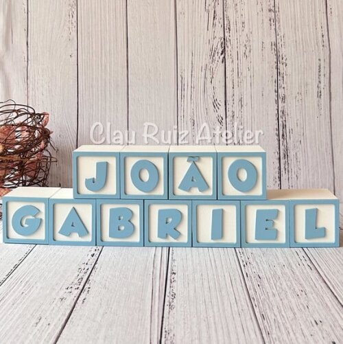 Cubos 6x6cm Ggg Ts - Decoração Bebê