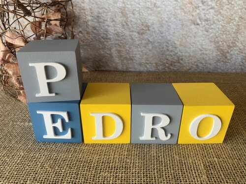 Cubos 6x6cm Linha Collors Decoração Bebê