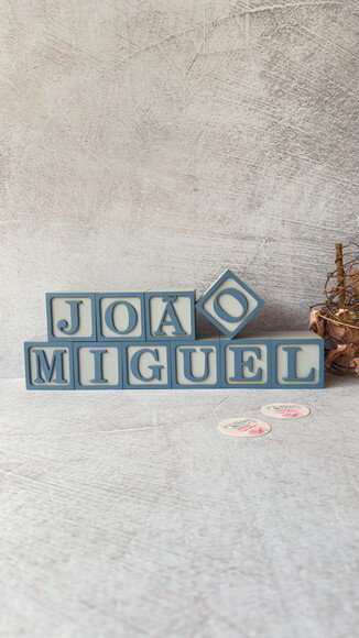 Cubos 6x6cm Nome com Moldura