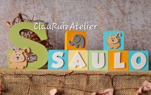 Cubos 6x6cm SAFARI + INICIAL