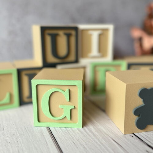 Cubos 6x6cm Ts -urso - Decoração Bebê