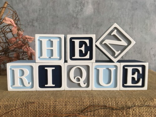 Cubos 6x6cm Ts Decoração Bebê e Infantil
