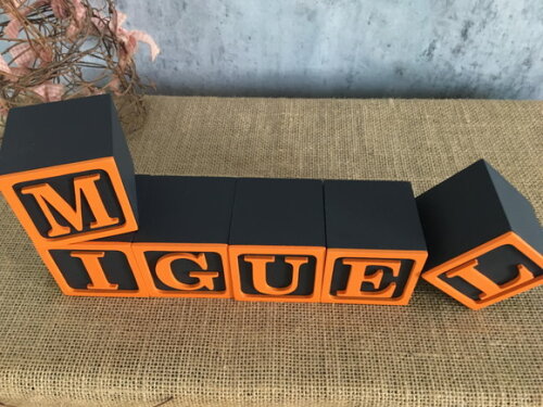 Cubos 6x6cm Ts Nomes Decoração Infantil e Bebê