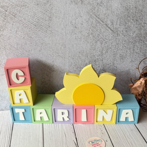 Cubos 6x6cm- Decoração Bebê