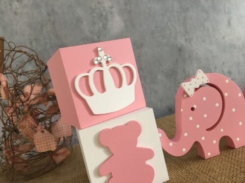 CUBOS 8x8 cm + ELEFANTINHA + CORAÇÃO