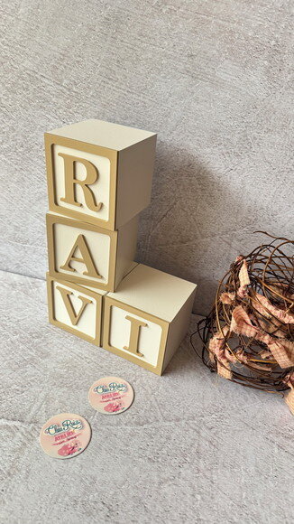 Cubos 8x8cm - Decoração do Quarto do Bebê