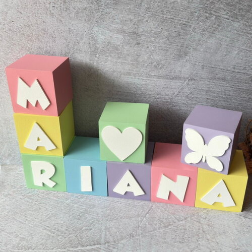Cubos 8x8cm Decoração Bebê