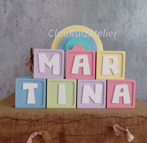 CUBOS CANDY COLORS 10x10cm + ARCO ÍRIS