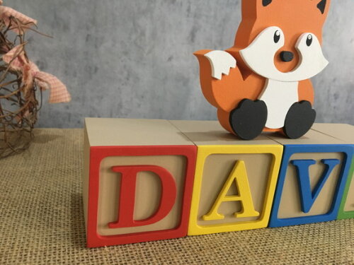 Cubos com Nome 6x6cm Toy Story + Raposinha
