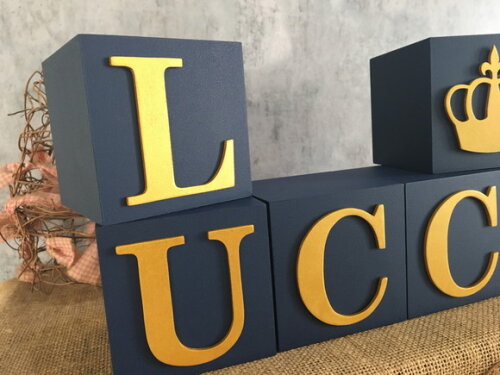 Cubos Decorativos 10x10 com Coroa Pequeno Príncipe
