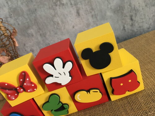 Cubos Decorativos Turma do Mickey - Disney 6x6cm