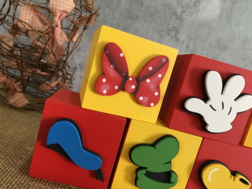 Cubos Decorativos Turma do Mickey - Disney 6x6cm