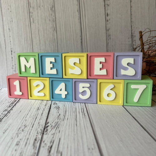 Cubos Mesversário 6x6cm Ts - Bebês