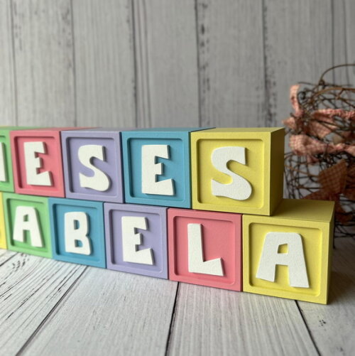 Cubos Mesversário 6x6cm Ts - Bebês