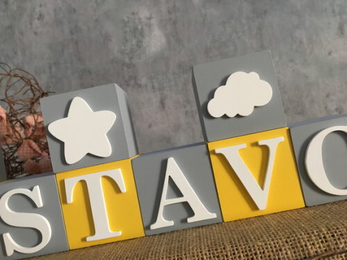 CUBOS NUVEM E ESTRELA 6x6cm
