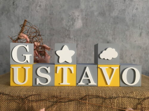 CUBOS NUVEM E ESTRELA 6x6cm