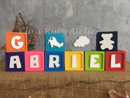 Cubos Pocoyo 6x6cm Avião Nuvem Urso