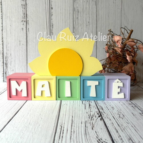 Decoração Bebê - Cubos 6x6cm Candy Ts + Sol