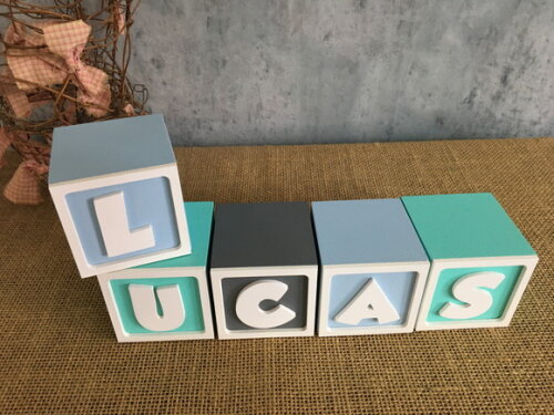 Decoração Bebê - Cubos 6x6cm Gr