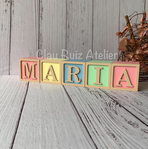 Decoração Bebê - Cubos 6x6cm Tons Terrosos Ts