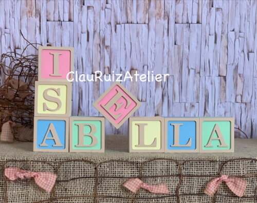 Decoração Bebê - Cubos 6x6cm Tons Terrosos Ts