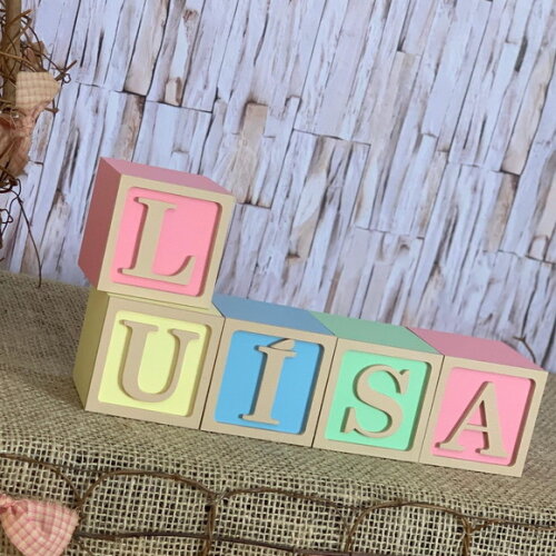 Decoração Bebê - Cubos 6x6cm Tons Terrosos Ts