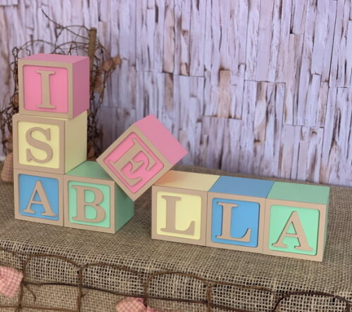 Decoração Bebê - Cubos 6x6cm Tons Terrosos Ts