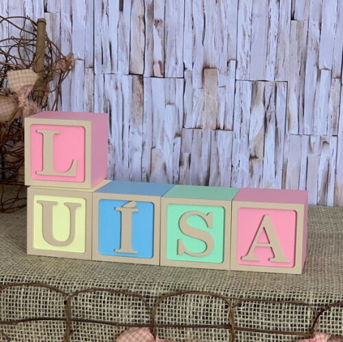 Decoração Bebê - Cubos 6x6cm Tons Terrosos Ts