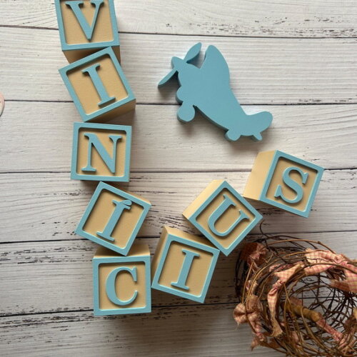 Cubos Decorativos de MDF Personalizados para Quarto de Bebê Tema
